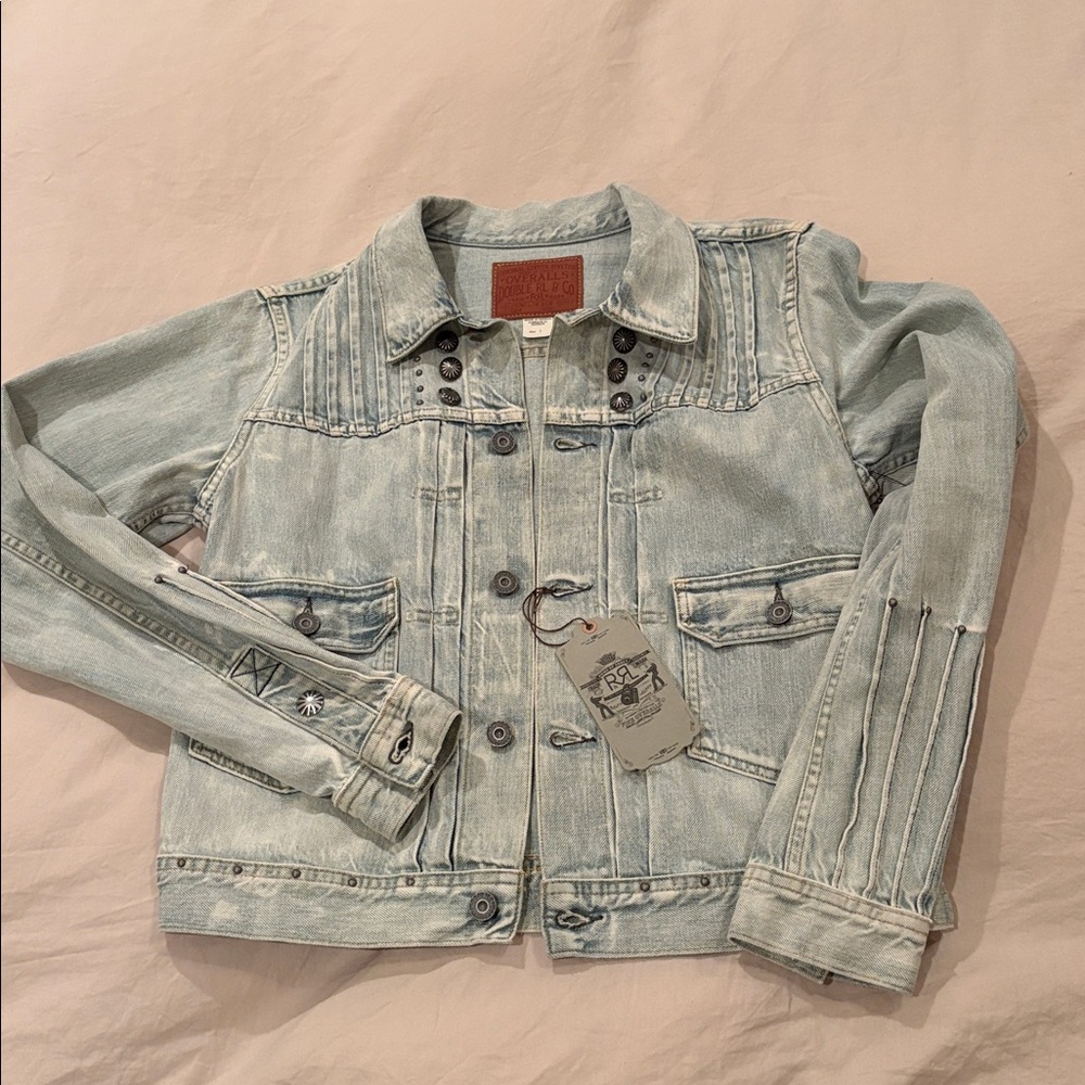 Ralph Lauren Double RRL Rare Light Blue Denim Jacket with accents